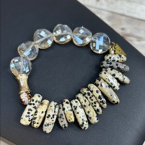 Erimish Crystal and Dalmatian Jasper Bracelet